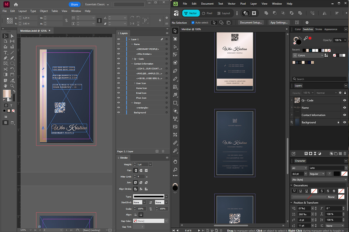 Meridian Business Card - 5 Bundles, a Business Card Template by Ctrl space studio (Photo 8 of 9)