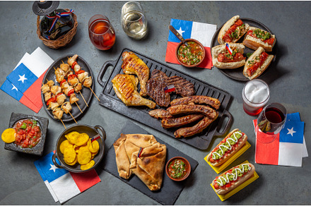 Chilean independence day table with