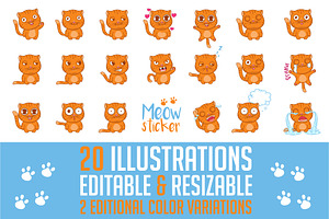 Funny Cat Stickers & prints