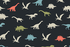 Dinosaur seamless pattern, a Pattern Graphic by Viktorijareut