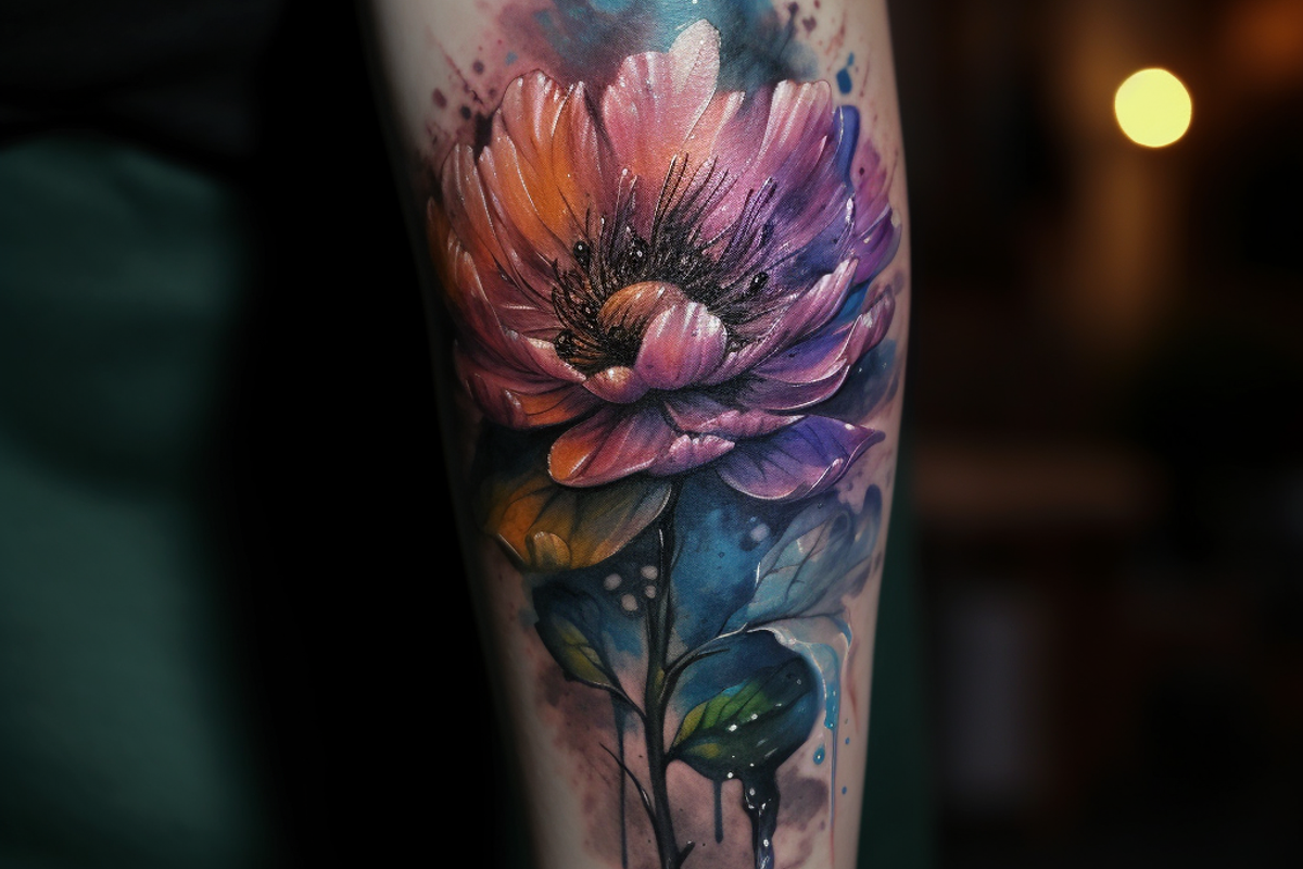 Colourful Flowers tattoo bundle, a Nature Photo by ProcreateInk (Photo 7 of 8)