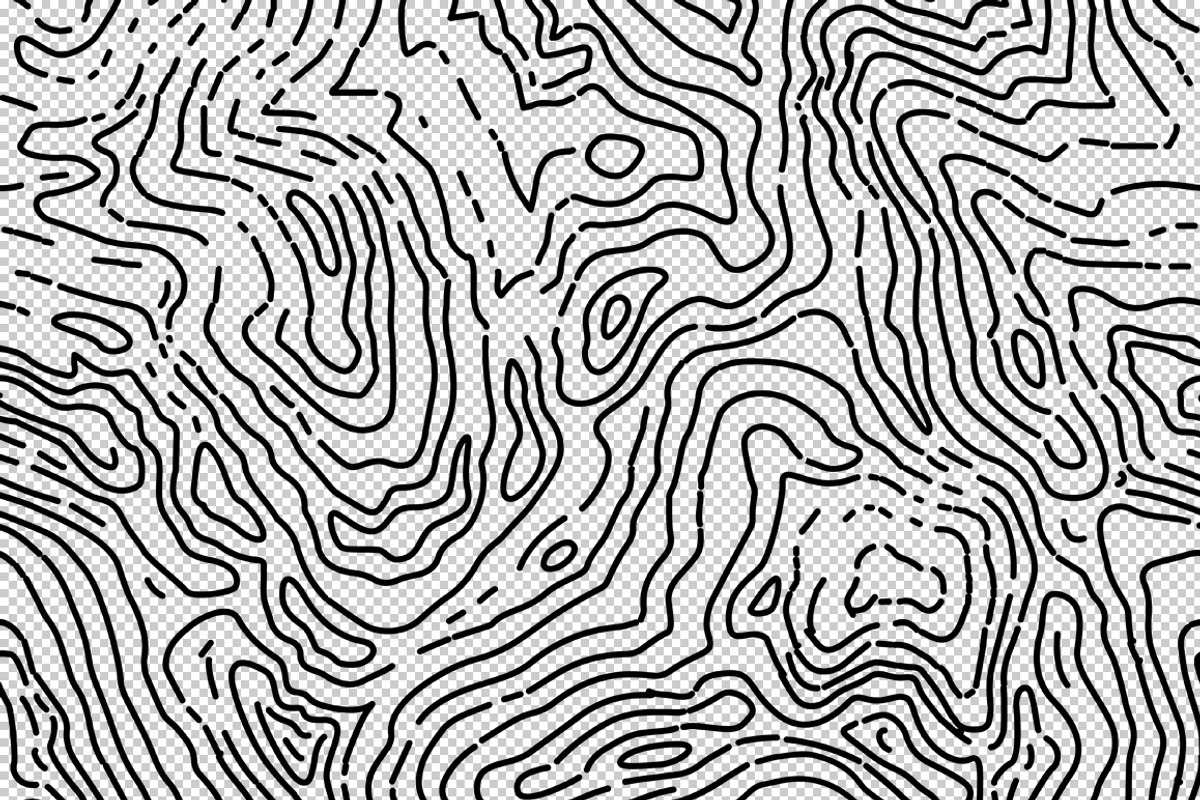 Topographic map seamless pattern, a Pattern Graphic by pashabo (Photo 2 of 3)