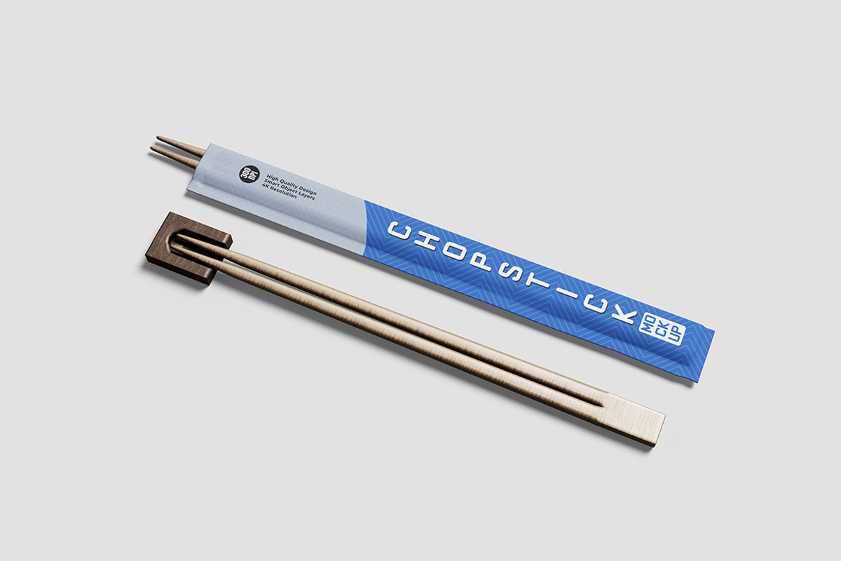 Modern Chopstick Mockup For Branding, an Advertising Mockup by bimockup (Photo 4 of 6)