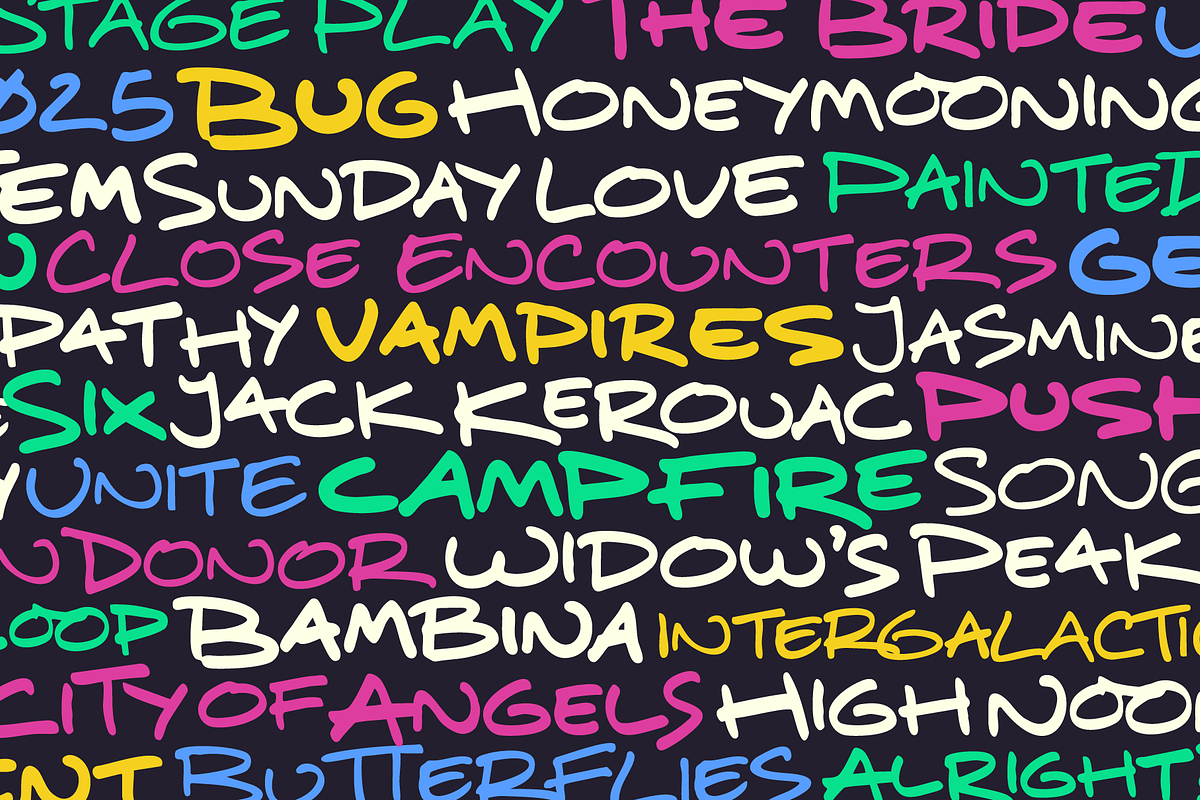 Craze Status: All Caps Comic Font, a Font by Wingsart Studio (Photo 11 of 13)