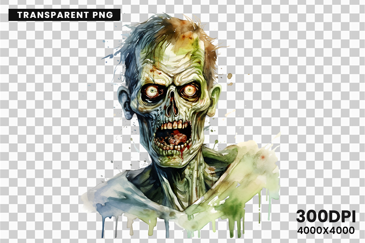 Halloween Spooky Zombie PNG Bundle, a Seasonal Illustration by Creative Arslan (Photo 7 of 7)