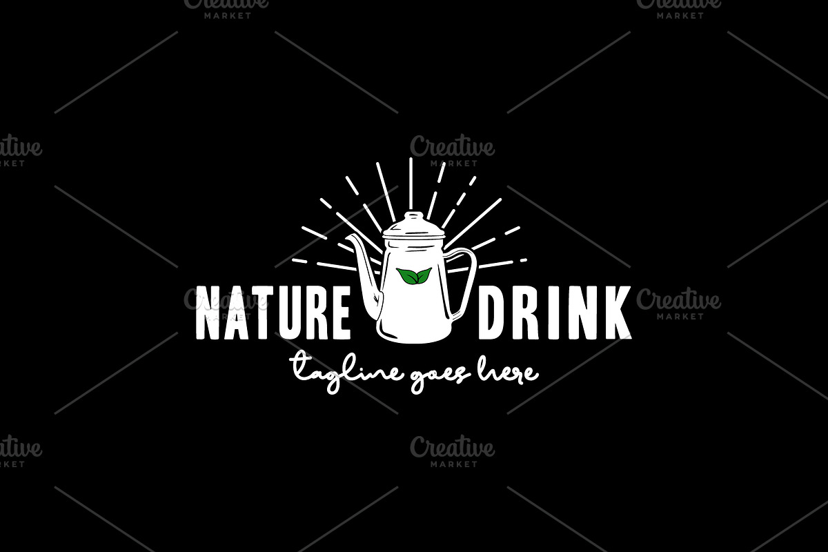 Retro kettle teapot for tavern Logo, a Branding & Logo Template by Atlantis X Nurman Arbai (Photo 1 of 2)