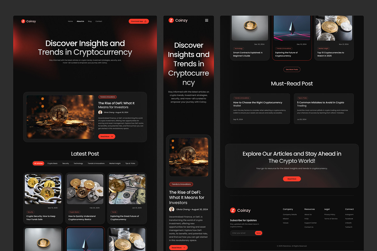 Cryptocurrency Technology Website, an UI Kit Template by peterdraw (Photo 4 of 7)