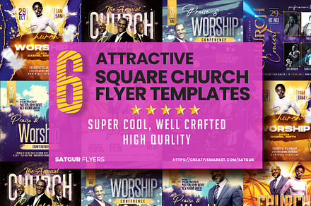Church Flyers Bundle - Vol 6, a Flyer Template by Satgur Graphic Design