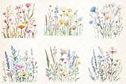 Wildflower Meadow Watercolor Clipart, an Illustration by Libby Wishes (Thumbnail 6 of 6)