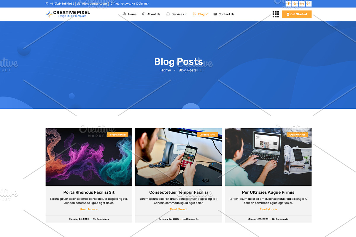 Creative Agency & Portfolio Template, a WordPress Template by HasnainDEV (Photo 5 of 7)