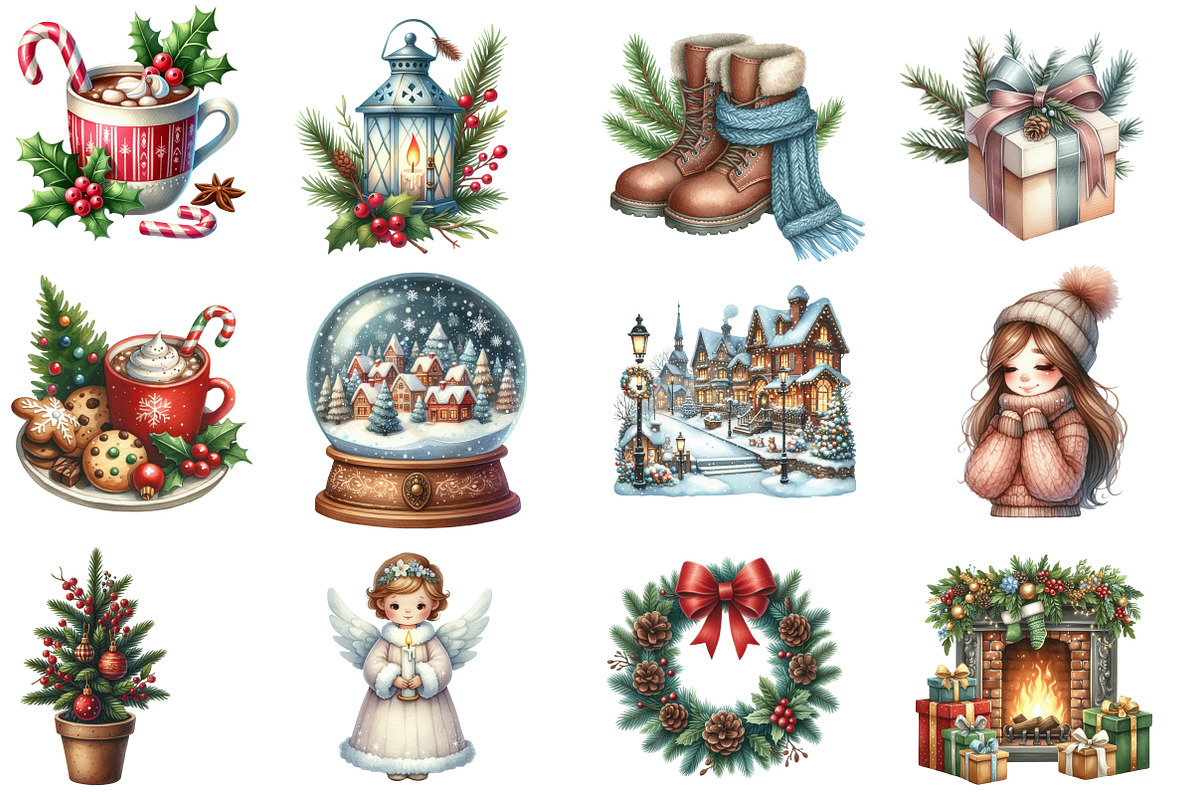 Antique Nordic Chirstmas Day Clipart, an Illustration by Designworld (Photo 4 of 6)