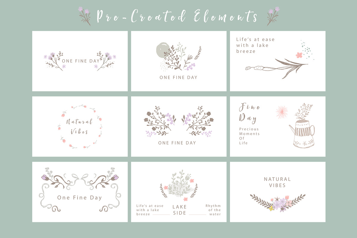 One Fine Day - Rustic Floral Design, a Decorative Illustration by Paperly Studio (Photo 5 of 5)