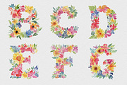 Watercolor Floral Alphabet, an Object Graphic by DesignRocket (Thumbnail 2 of 8)