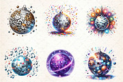 Disco Balls Clipart,, an Illustration by CreationArt (Thumbnail 2 of 5)