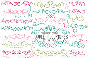 Doodle Flourishes Photoshop Brushes