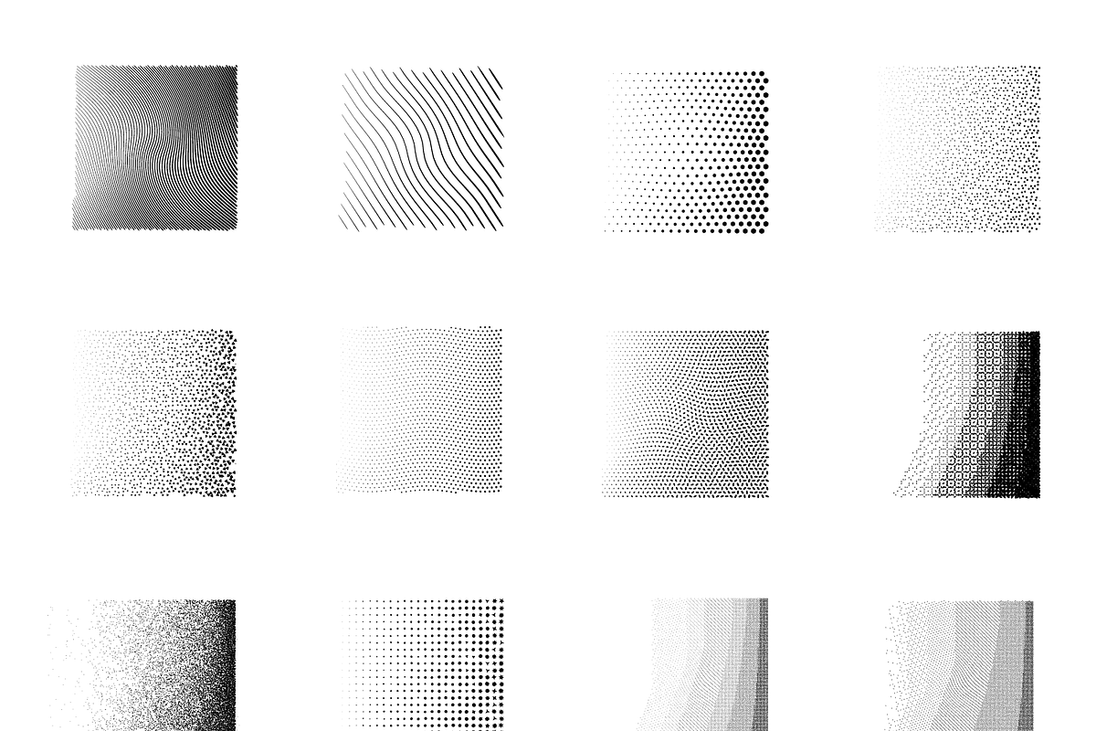 SquareTones1 | 20 Halftone Gradients, a Texture Graphic by invisiblelayer (Photo 2 of 5)