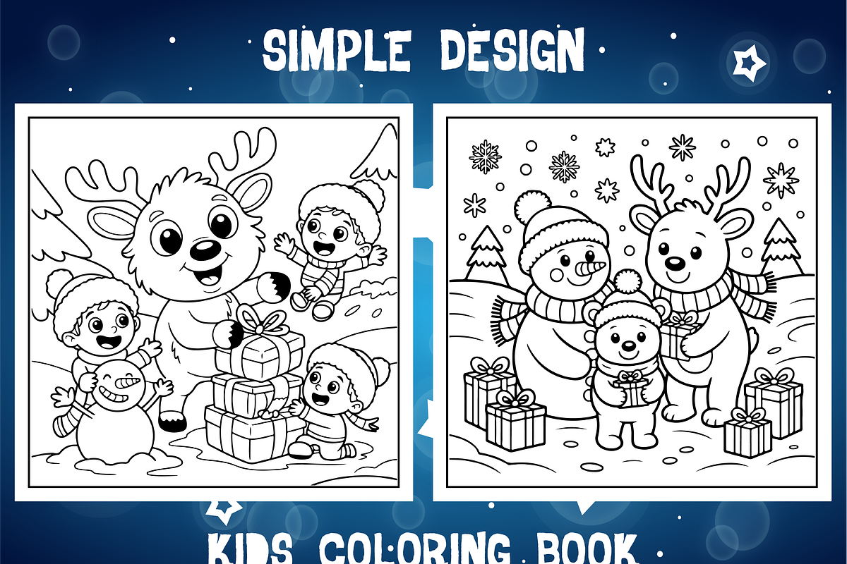 Happy Christmas Coloring Book, a Seasonal Illustration by Design Zone (Photo 4 of 5)