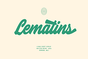 Lematins Script - Brush Font, a Script Font by Holyline Design (Thumbnail 1 of 15)