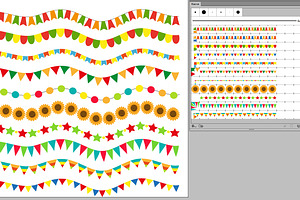 Festa Junina Borders And Brushes Set