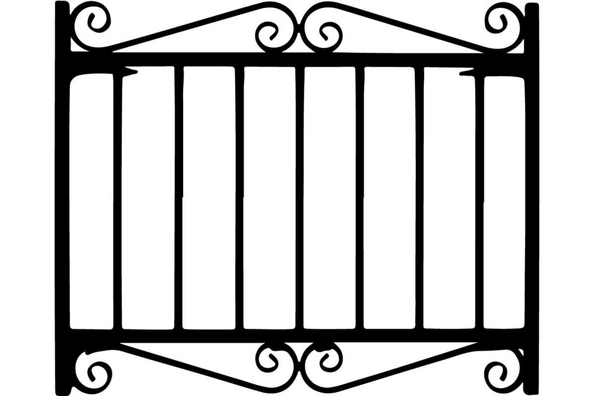 Luxury Iron Scroll Gate Railing, an Object Graphic by Designer_Momina (Photo 3 of 17)