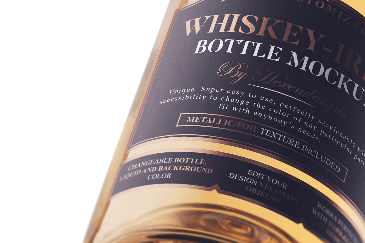 Whiskey-Irish Bottle Mockup, an Advertising Mockup by HexenDesigns (Photo 12 of 12)