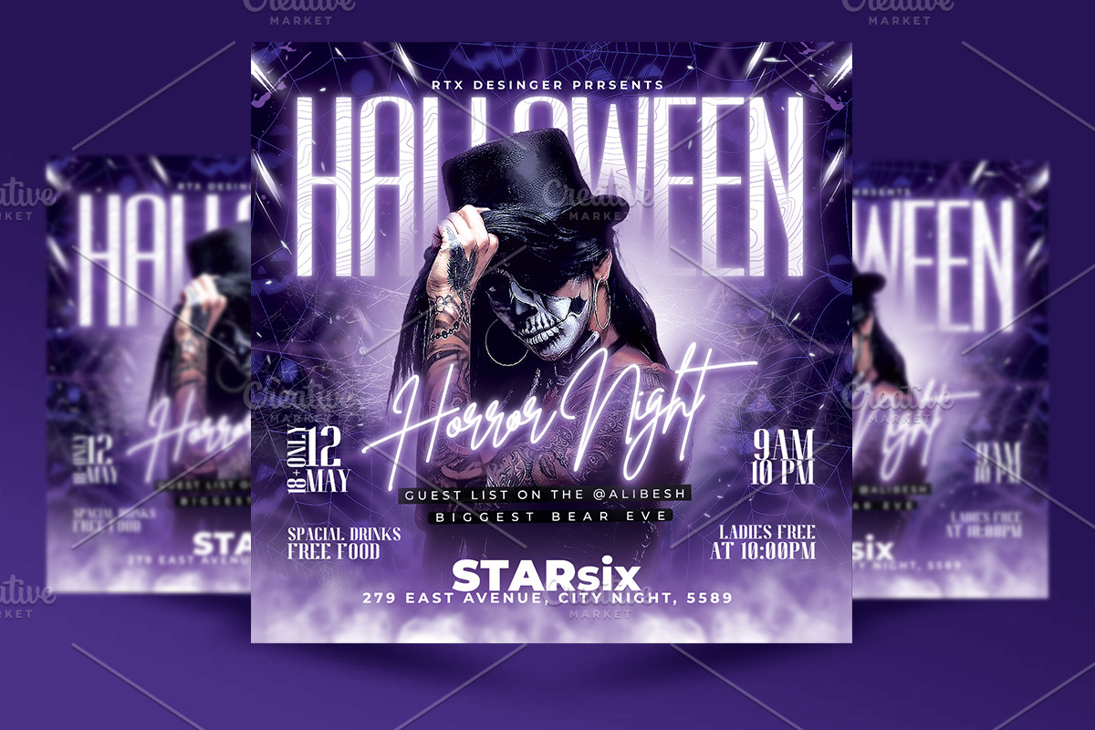 Halloween Party Flyer Template, a Flyer Template by RTXdesinger99 (Photo 3 of 3)