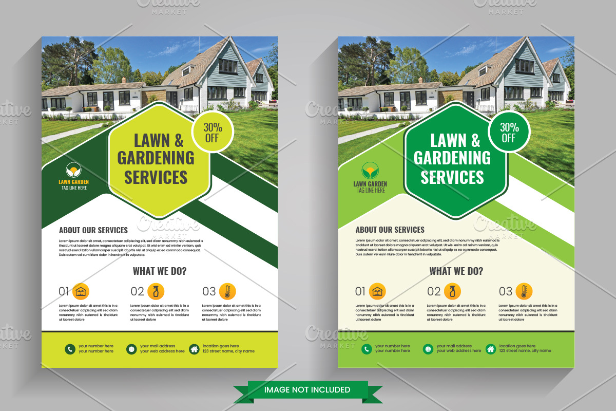 Lawn Care Service Flyer., a Flyer Template by Tanuart