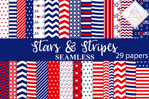 Stars And Stripes Digital Paper