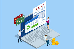 Isometric Mobile invoice payment, a Finance Illustration by Golden Sikorka