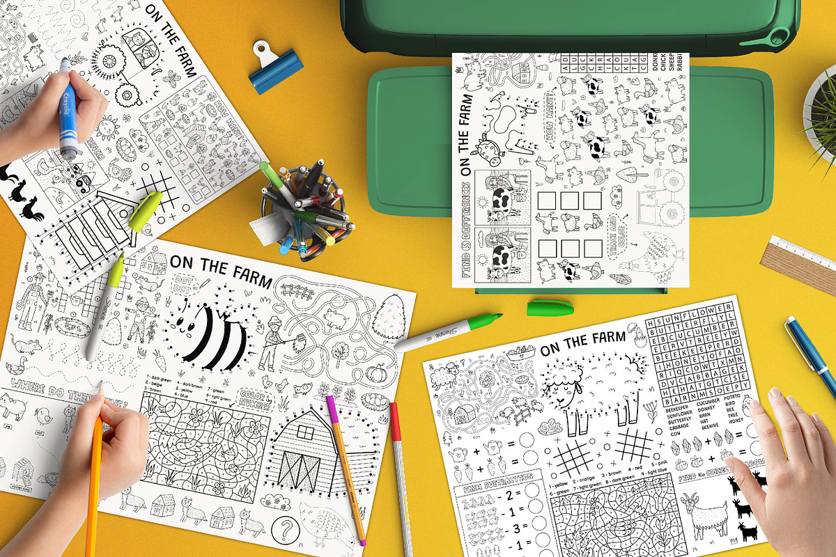 Farm Activity Play Mats, an Education Illustration by Gulnara Sabirova (Photo 10 of 10)