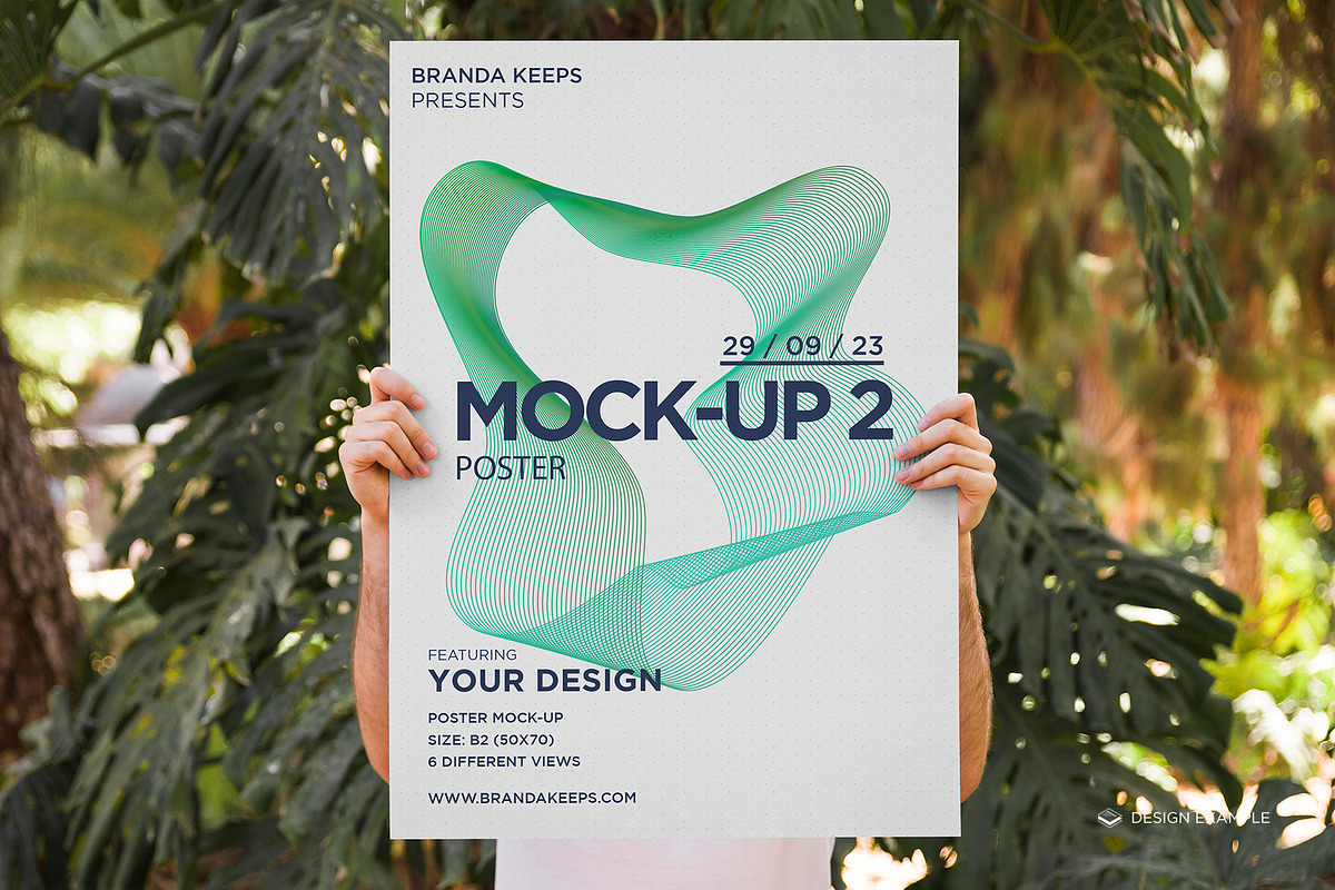 Man Holding Poster 2 Mock-up, a Print Template by Branda Keeps (Photo 10 of 16)