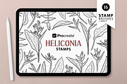 Heliconia Plant Procreate Stamps, a Brush Add-On by MadliArt (Thumbnail 1 of 5)
