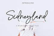 Sidneyland, a Script Font by Ibrahima_Studio (Thumbnail 1 of 13)