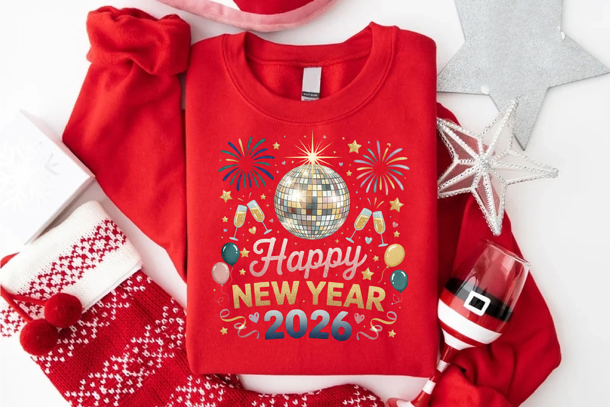Happy New Year 2026 PNG, Disco Ball, an Illustration by Designking (Photo 2 of 6)