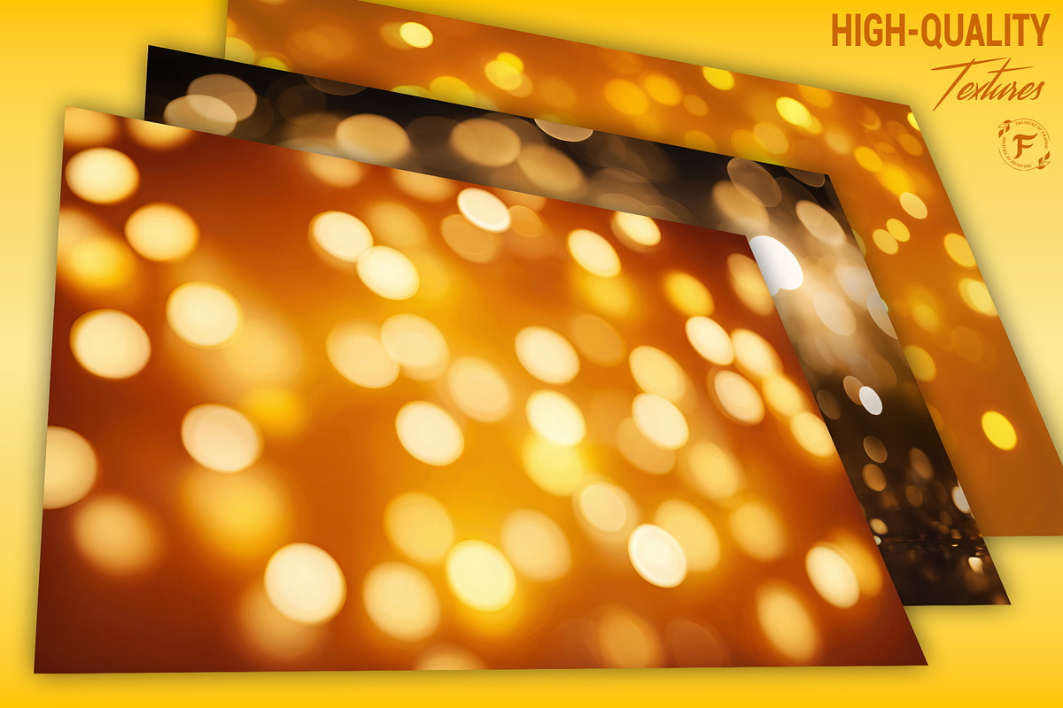 Golden Bokeh Wallpaper Bundle, a Background Graphic by Forhadx5 (Photo 2 of 8)