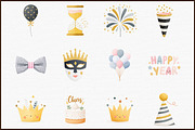 Gliteer New Year Clipart, an Illustration by Sublimation Artist (Thumbnail 3 of 6)