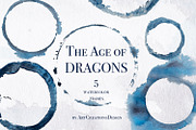 The Age Of Dragons Clipart Set, a Decorative Illustration by ArtCreationsDesign (Thumbnail 13 of 18)