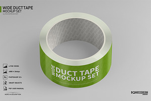 Wide Duct Tape Mockup Set