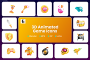 3D Animated Game Elements Icon Set, a Scene 3D Model by Flat Icons (Thumbnail 1 of 5)