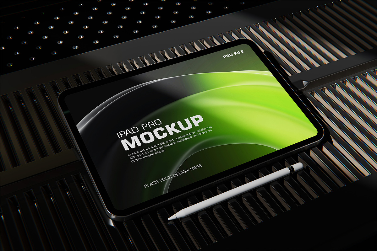 iPad Pro Mockup, an iPad Mockup by Artlogs x Modaldesain