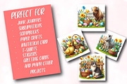 Watercolor Easter Animals Clipart, a Seasonal Illustration by Craft Nest (Thumbnail 2 of 7)