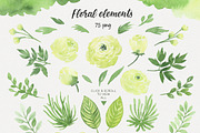 Green Dreams. Design kit watercolor, a Texture Illustration by NataliVA (Thumbnail 3 of 8)