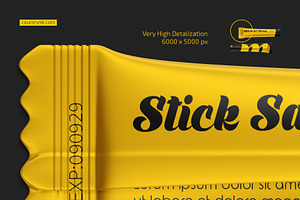 Glossy Stick Sachet Mockup Set