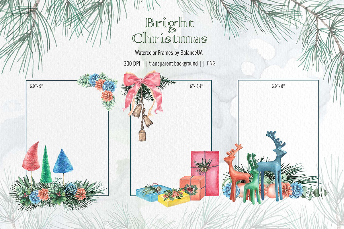 Christmas Watercolor Illustrations, a Decorative Illustration by BalanceUA (Photo 11 of 18)