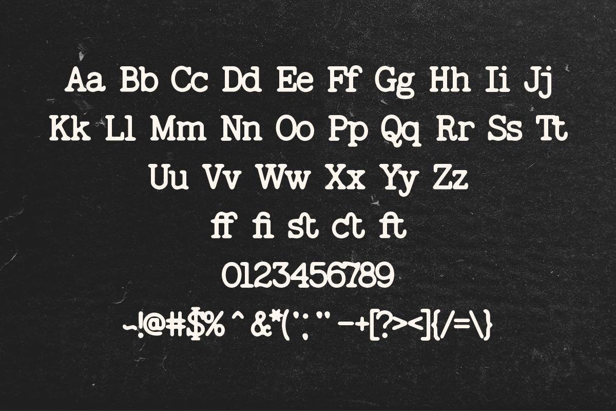 Feedbacker Typewriter, a Serif Font by Viswell (Photo 9 of 10)