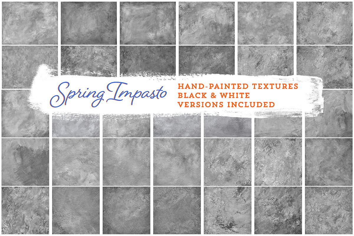 Spring Impasto Painted Textures, a Texture Graphic by French Kiss Collections (Photo 4 of 8)
