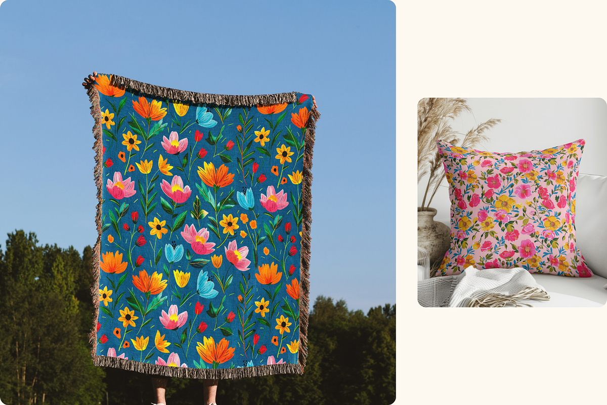 Sweetheart Garden Folk Florals, a Pattern Graphic by Ninterints (Photo 7 of 10)