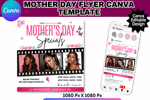 Mothers Day Flyer Canva Temple, a Design Template by Design Station