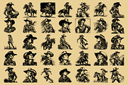 Western Cowboy and Cowgirl, an Illustration by Nocturnal Wolf (Thumbnail 11 of 16)