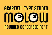 Molow | Rounded Condensed Font, a Sans Serif Font by Graptail (Thumbnail 1 of 10)